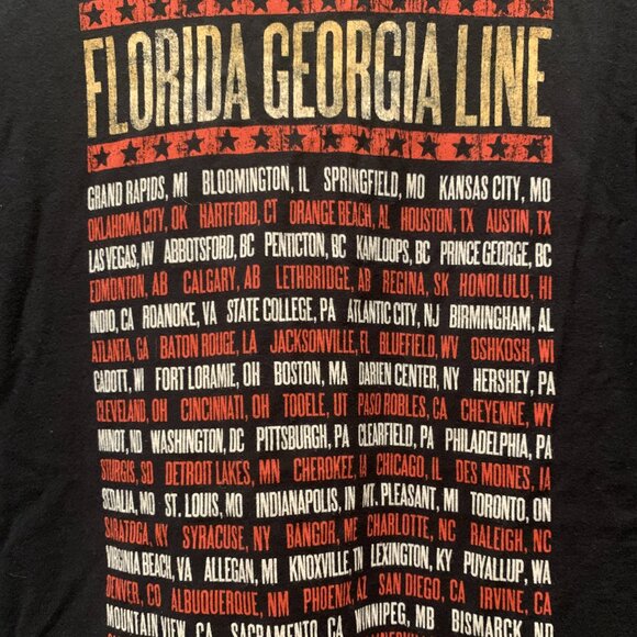 Florida Georgia Line 2013 This Is How We Roll Men's Black T-Shirt Size Large EUC - Picture 4 of 4